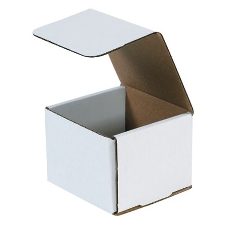 Bsc Preferred 4-3/8 x 4-3/8 x 3-1/2'' White Corrugated Mailers, 50PK BUY00024272